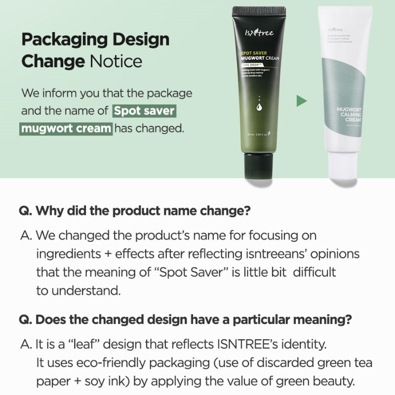 ISNTREE Mugwort Calming Cream