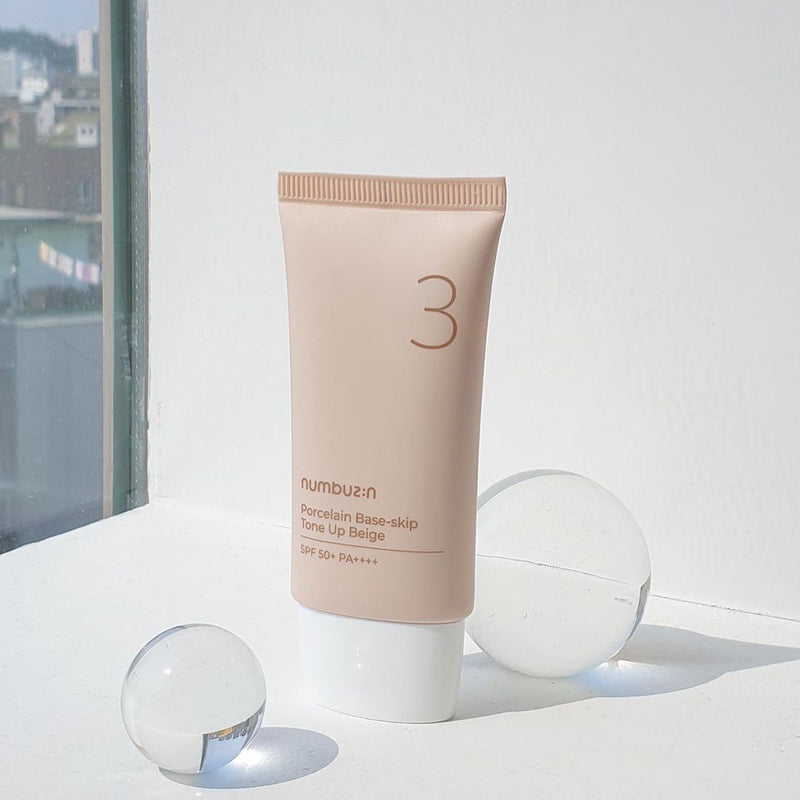Numbuzin No.3 Porcelain Base skip Tone Up Beige SPF50+