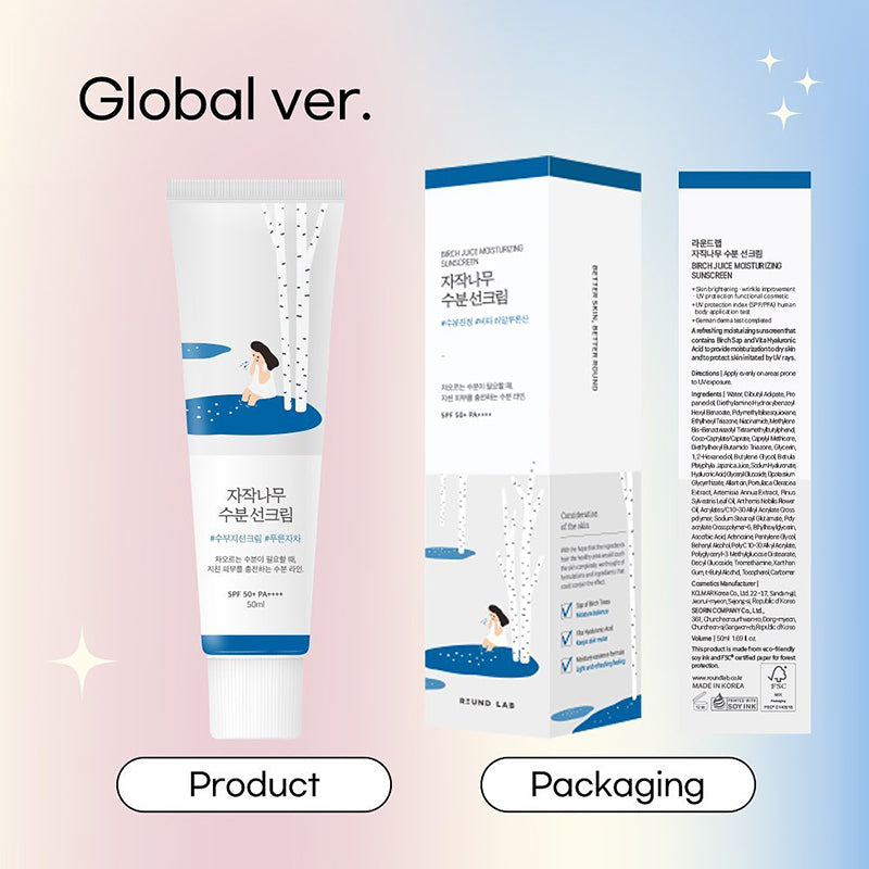 ROUND LAB Birch Juice Moisturizing Sun Cream SPF50+ PA++++