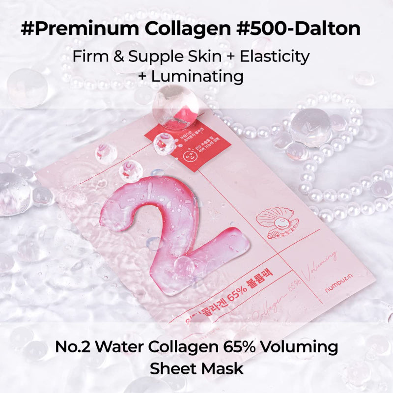 Numbuzin No.2 Water Collagen 65% Voluming Sheet Mask