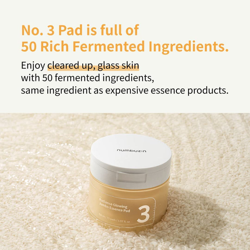 Numbuzin No.3 Radiance Glowing Jumbo Essence Pad