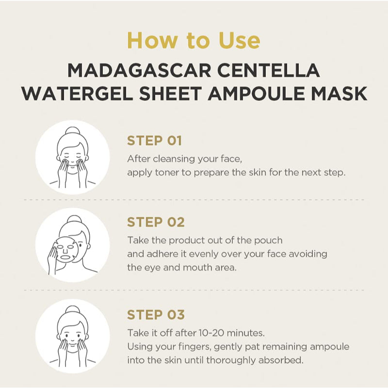 SKIN1004 Madagascar Centella Watergel Sheet Ampoule Mask