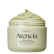 Jar of Arencia Fresh Green Rice Mochi Cleanser on a white background