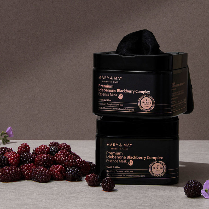 MARY & MAY Premium Idebenone Blackberry Complex Essence Mask