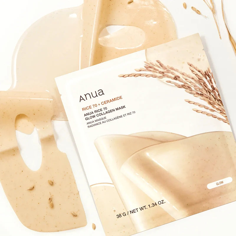 Anua Rice 70 Glow Collagen Mask